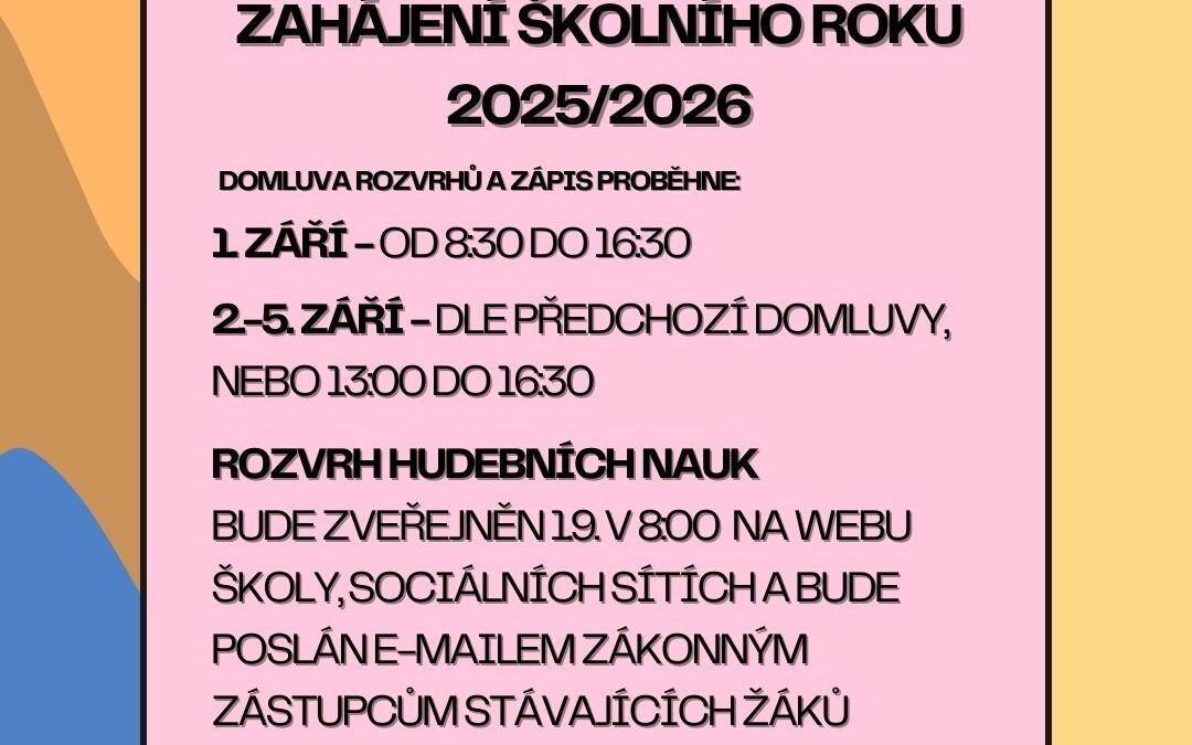 Zahájení školního roku 2025/2026