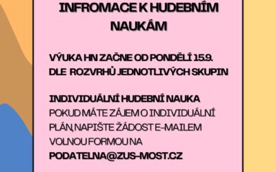 Informace k hudebním naukám