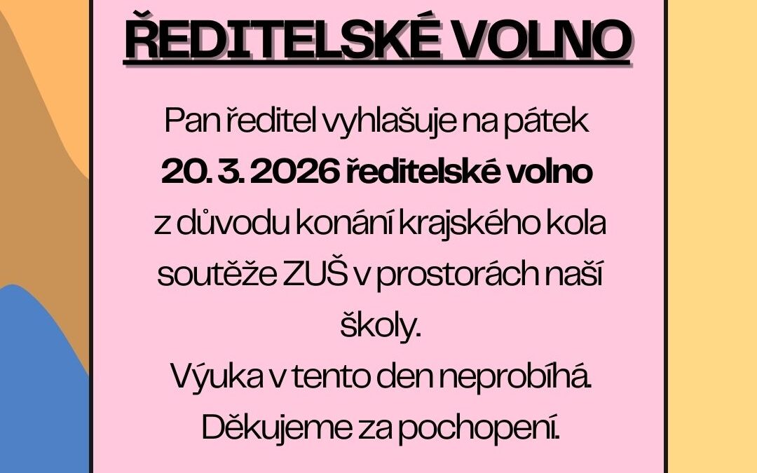 Vyhlášení ředitelského volna